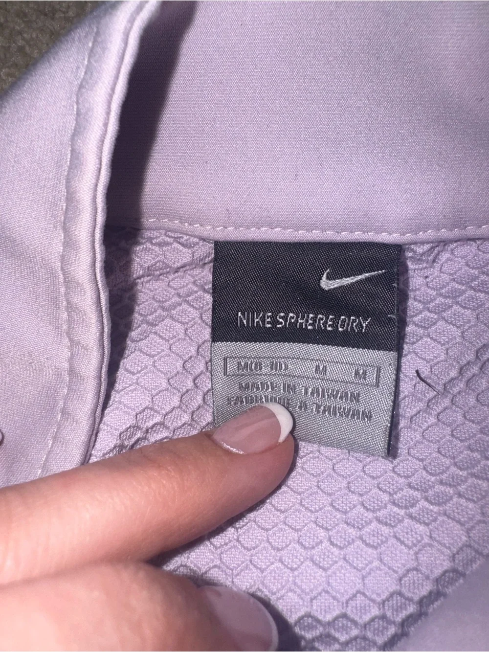 Nike Lavender and Black Half-Zip Ski Jacket with Pink Swoosh
